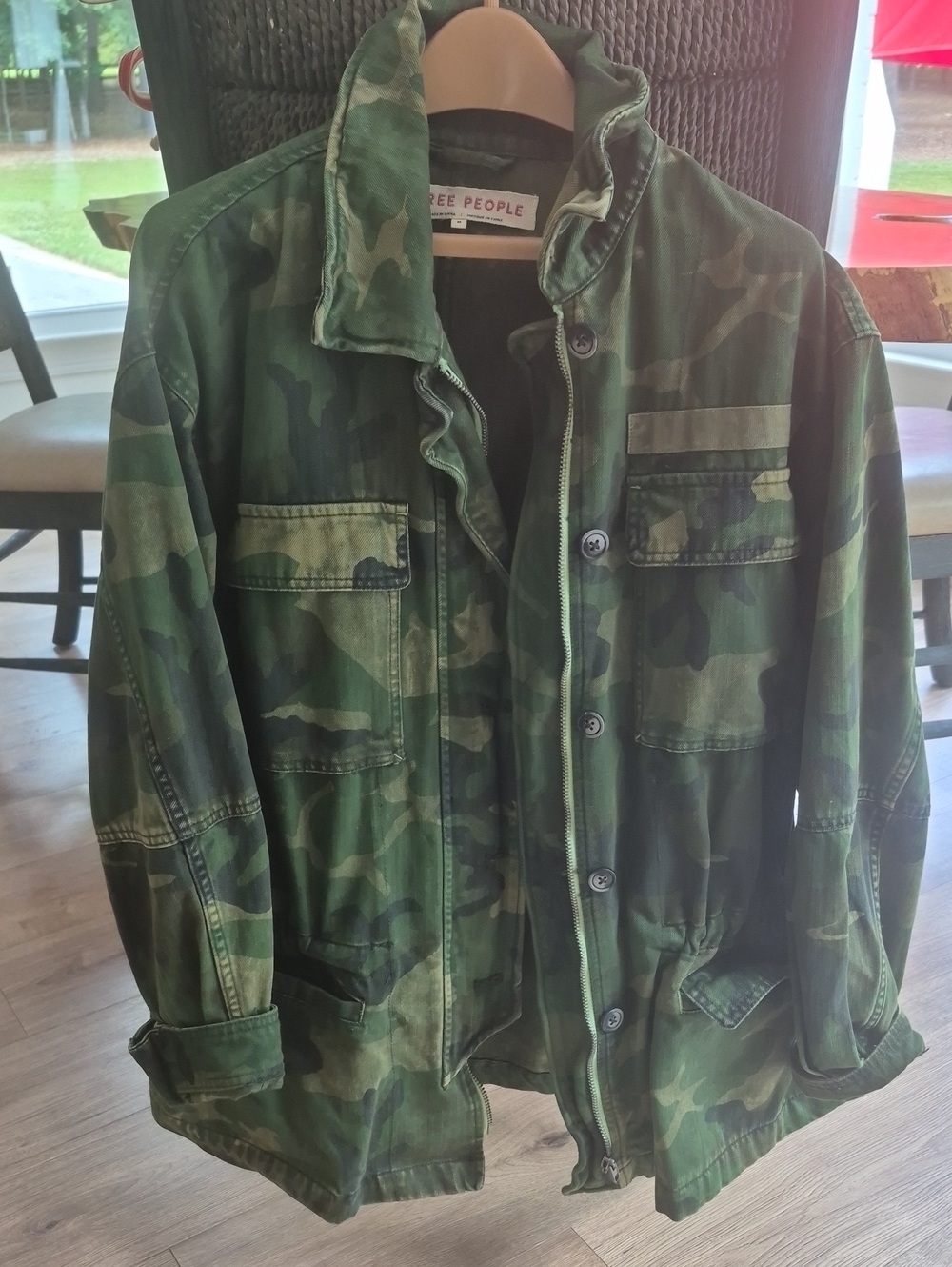 Free People Seize The Day Camo Jacket Size M - Picture 1 of 3